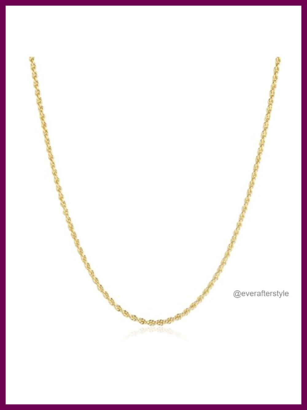 HIKARITO 2.5mm Diamond-Cut Rope Chain Necklace 14K Gold Filled